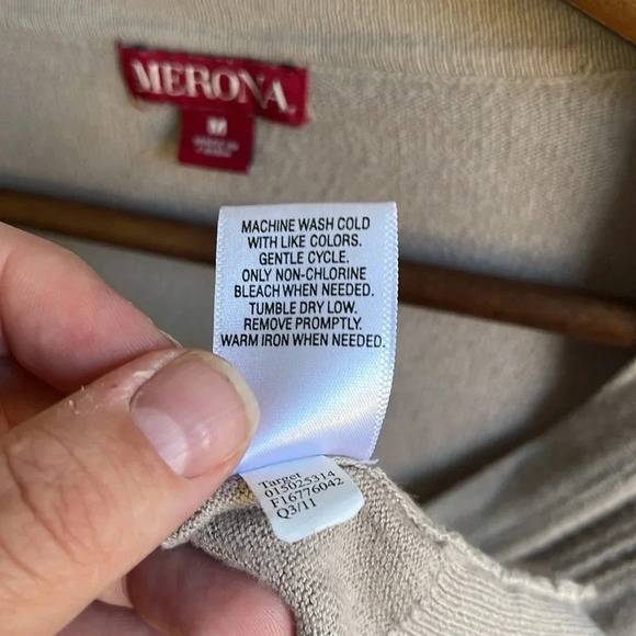 Merona 3/4 Sleeve Cardigan, Tan, Women’s Medium - Picture 5 of 6